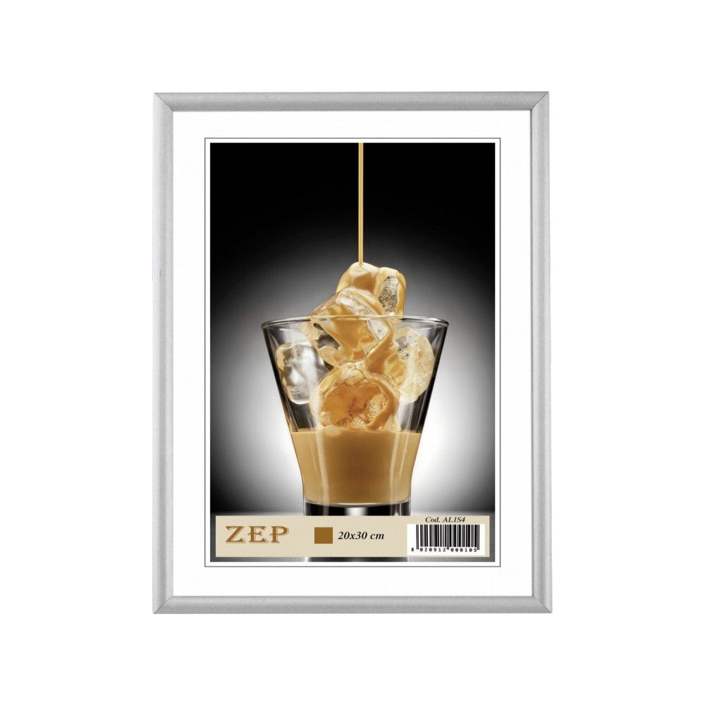 Produktbild för ZEP AL1S4, Enbildsram, Trä, Silver, Bord, Vägg, 20 x 30 cm,...