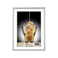 Produktbild för ZEP AL1S4, Enbildsram, Trä, Silver, Bord, Vägg, 20 x 30 cm,...