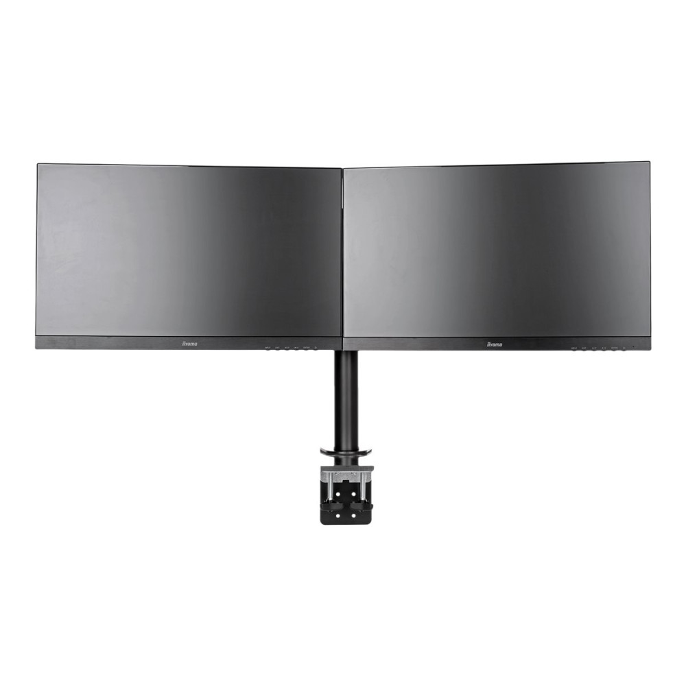 Produktbild för Iiyama DS1002C-B1 monteringssats - justerbar arm - för 2 monitorer - svart