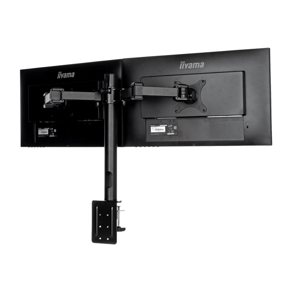Produktbild för Iiyama DS1002C-B1 monteringssats - justerbar arm - för 2 monitorer - svart