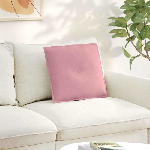 vidaXL Ryggkudde Rosa 50 x 45 cm Kordread tyg