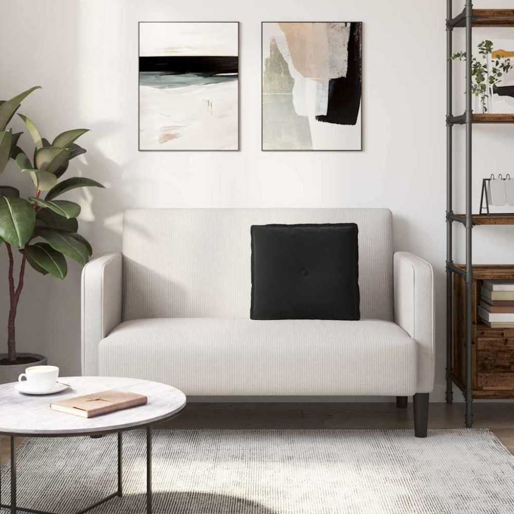 Produktbild för Ryggkudde Svart 50 x 45 cm Kordread tyg