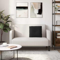 Produktbild för Ryggkudde Svart 50 x 45 cm Kordread tyg