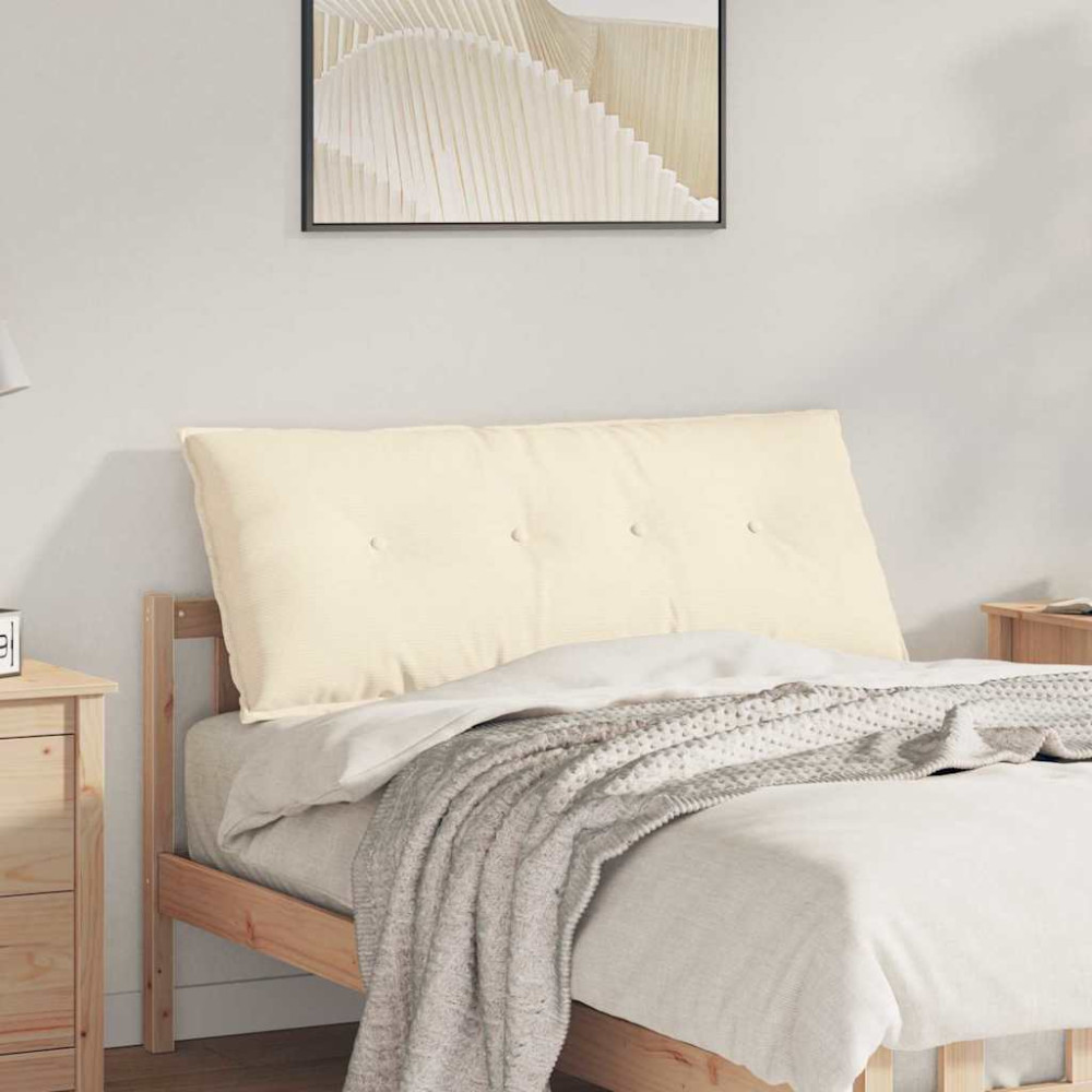 Produktbild för Ryggkudde Kräm 120 x 50 cm Kordread tyg