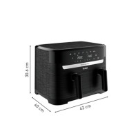 Produktbild för Tefal Easy Fry EY901N, Varmluftsfritös, 8,3 l, Dubbel, Svart...