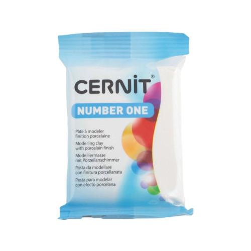 The Clay and Paint Factory Cernit Number One - modellera - 56 g  - opak vit - polymer clay