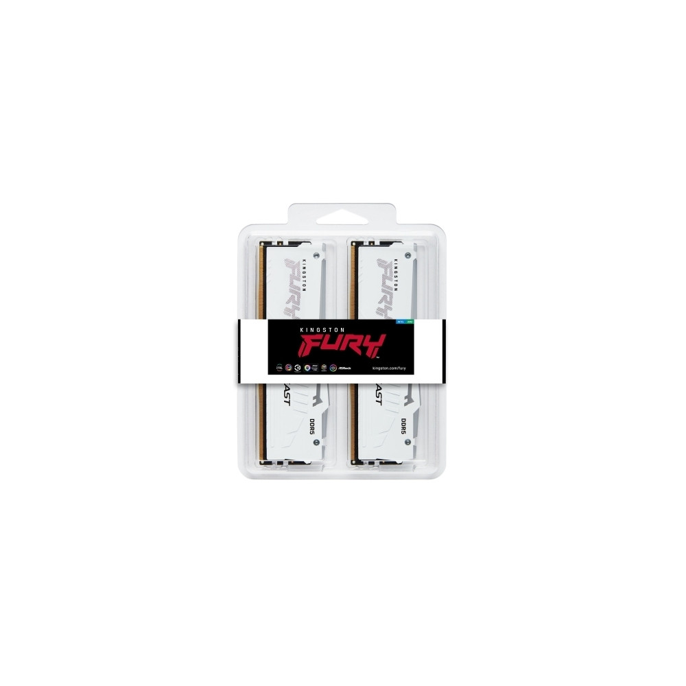 Produktbild för Kingston FURY Beast RGB - DDR5 - sats - 32 GB: 2 x 16 GB - DIMM 288-pin / PC5-44800 - ej buffrad