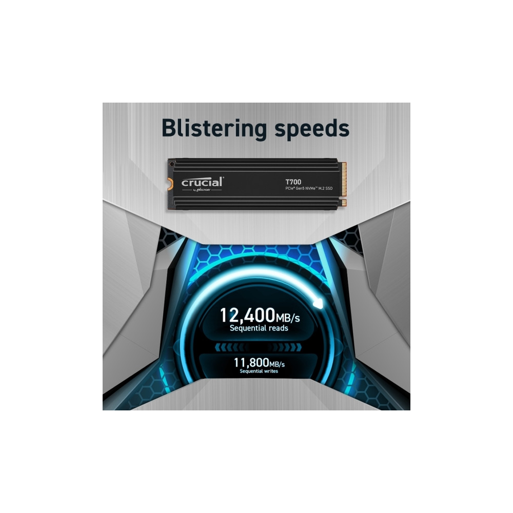 Produktbild för Crucial T700 - SSD - 2 TB - PCI Express 5.0 (NVMe)