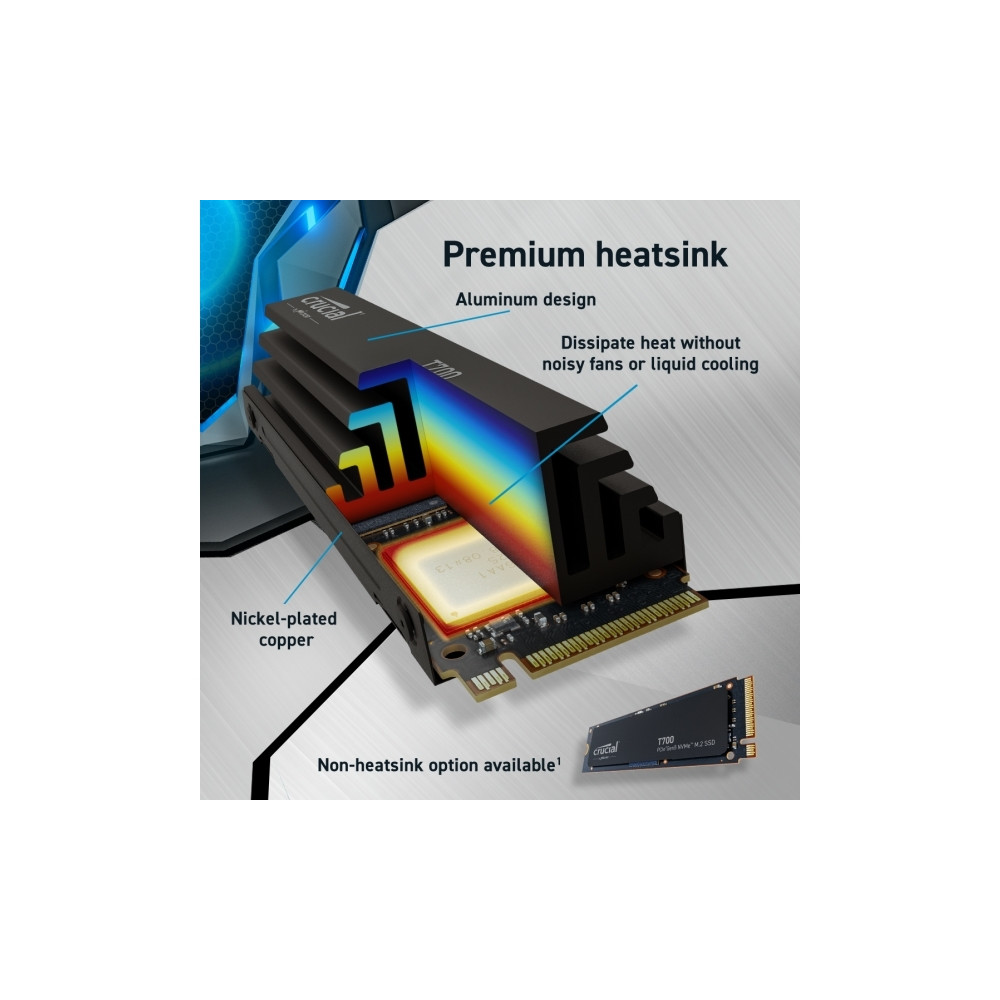 Produktbild för Crucial T700 - SSD - 2 TB - PCI Express 5.0 (NVMe)