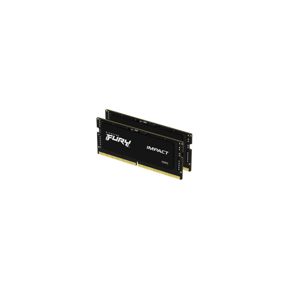 Produktbild för Kingston FURY Impact - DDR5 - sats - 16 GB: 2 x 8 GB - SO DIMM 262-pin - 4800 MHz / PC5-38400 - ej buffrad