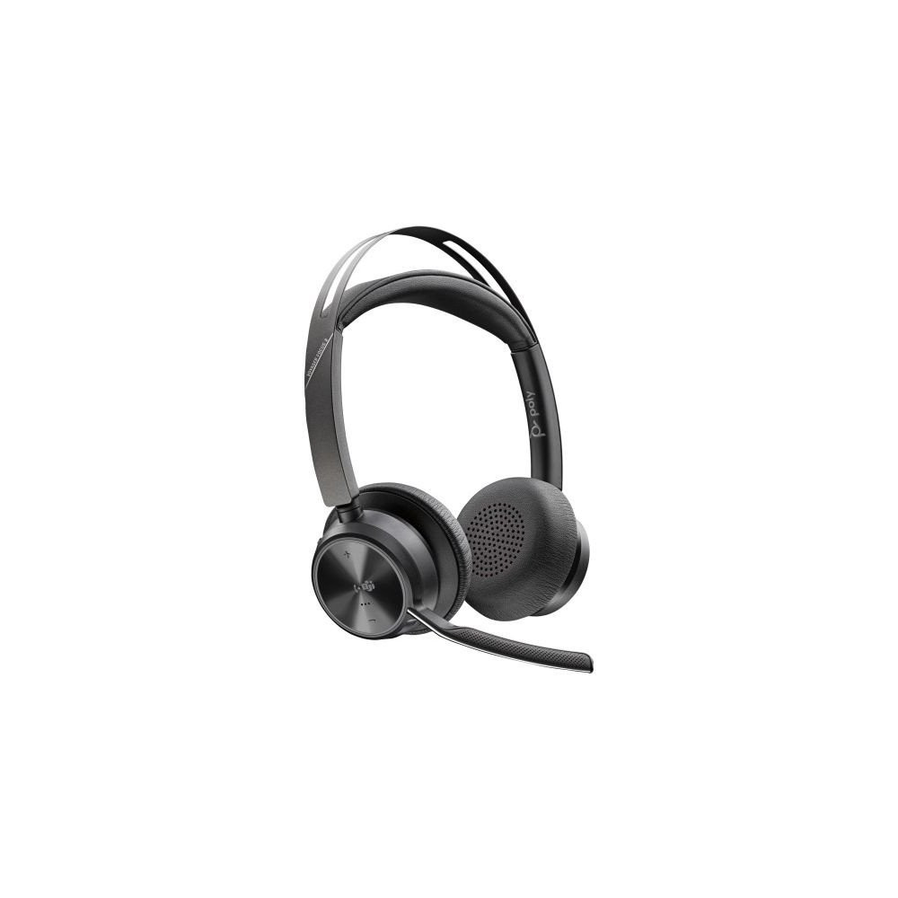 Produktbild för HP Poly Voyager Focus 2 - headset - USB-C via Bluetooth-adapter, USB-A via Bluetooth-adapter - med laddningsställ