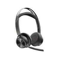 Produktbild för HP Poly Voyager Focus 2 - headset - USB-C via Bluetooth-adapter, USB-A via Bluetooth-adapter - med laddningsställ