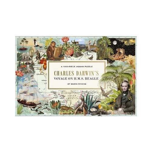 Maria Rivans Pussel Charles Darwin's Voyage on H.M.S. Beagle 1000 bitar (bok, eng)