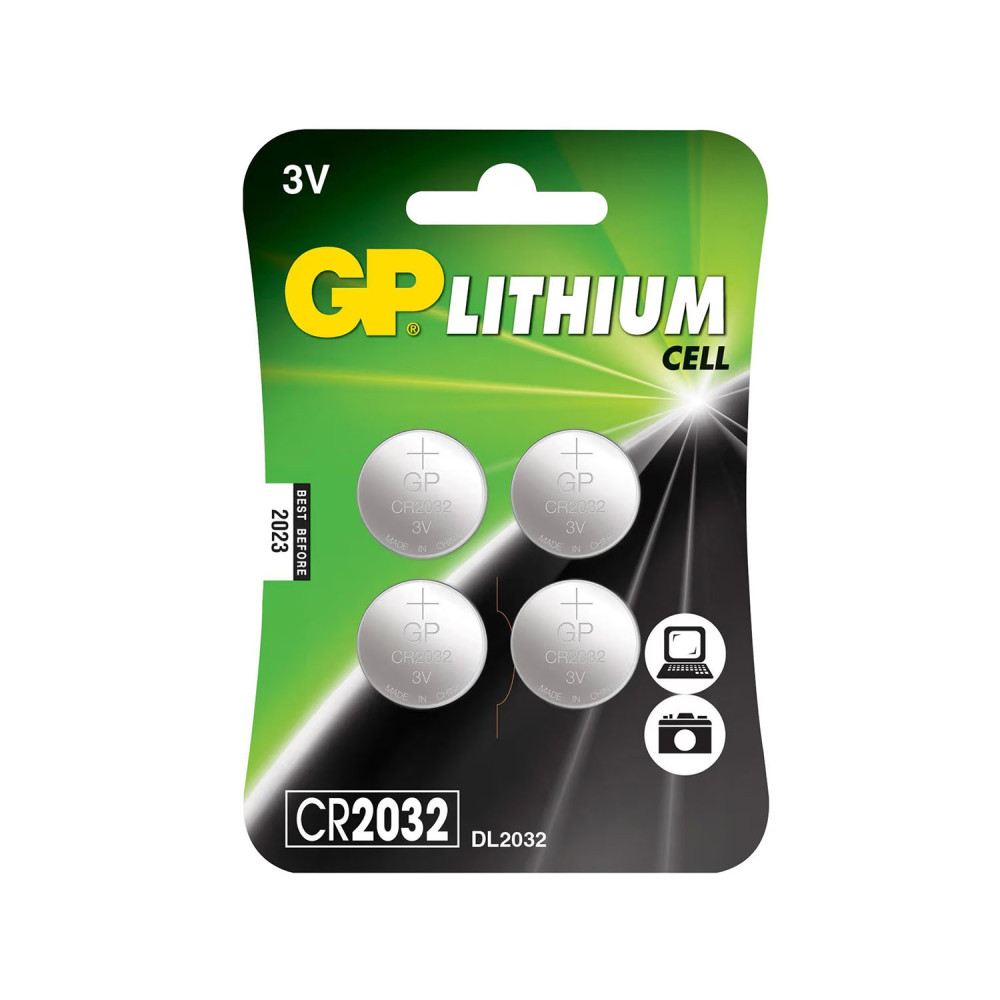 Produktbild för Lithium Coin Cell CR2032 4-pack