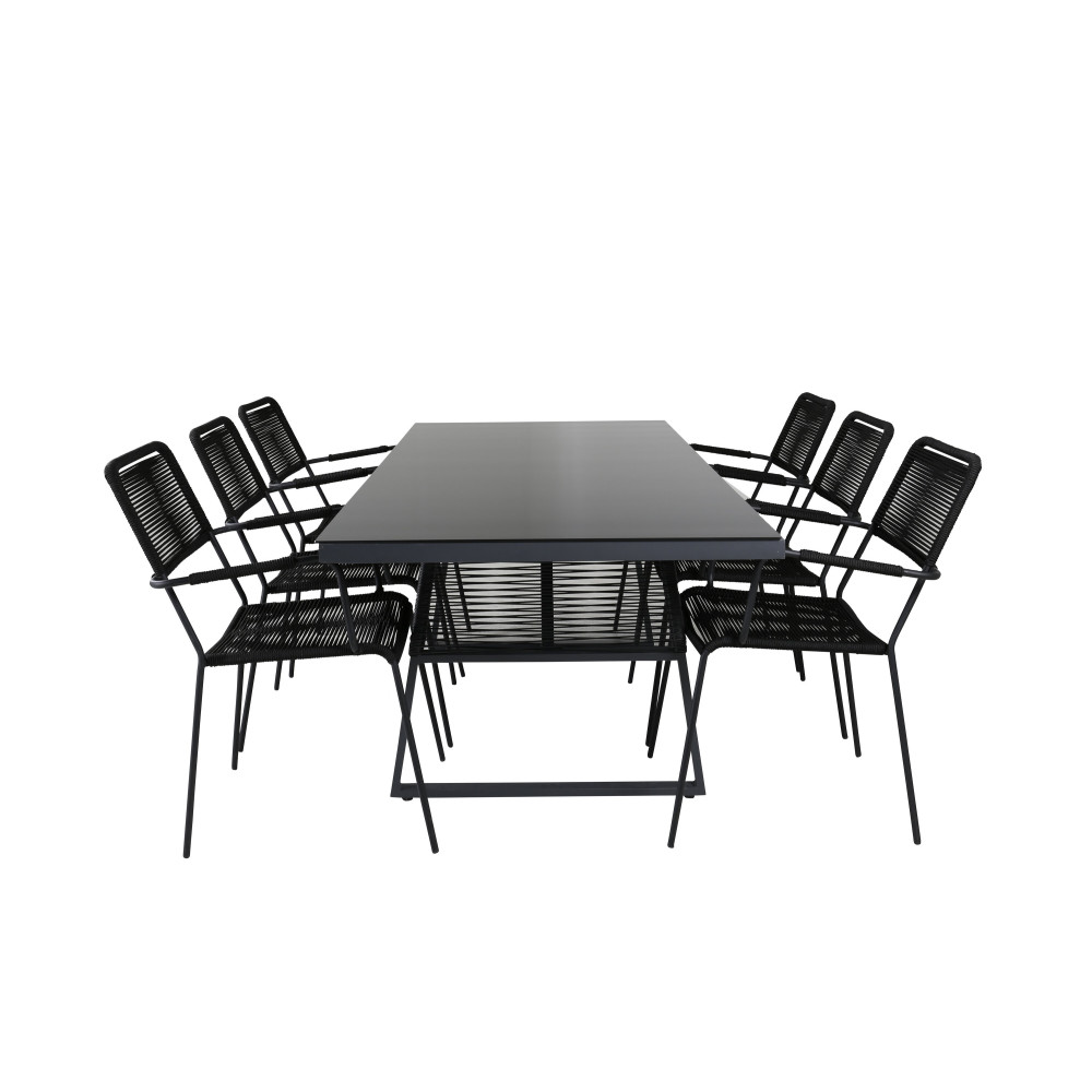 Produktbild för Dallas Matbord med Lindos Stolarna