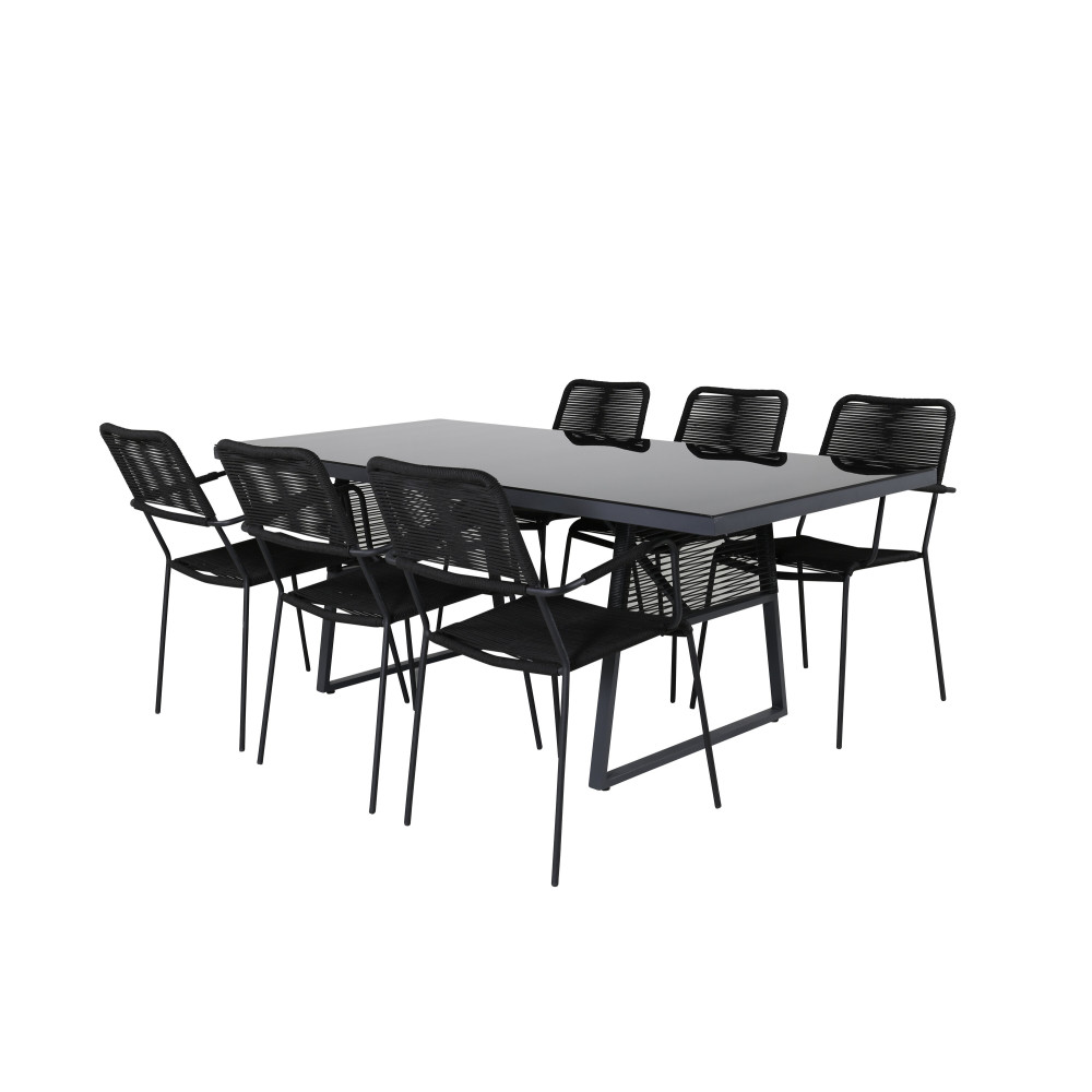 Produktbild för Dallas Matbord med Lindos Stolarna