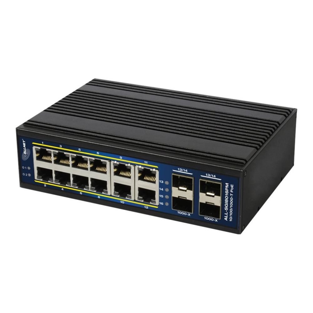 Produktbild för ALLNET ALL-SGI8016PM - switch - 12 portar - Administrerad