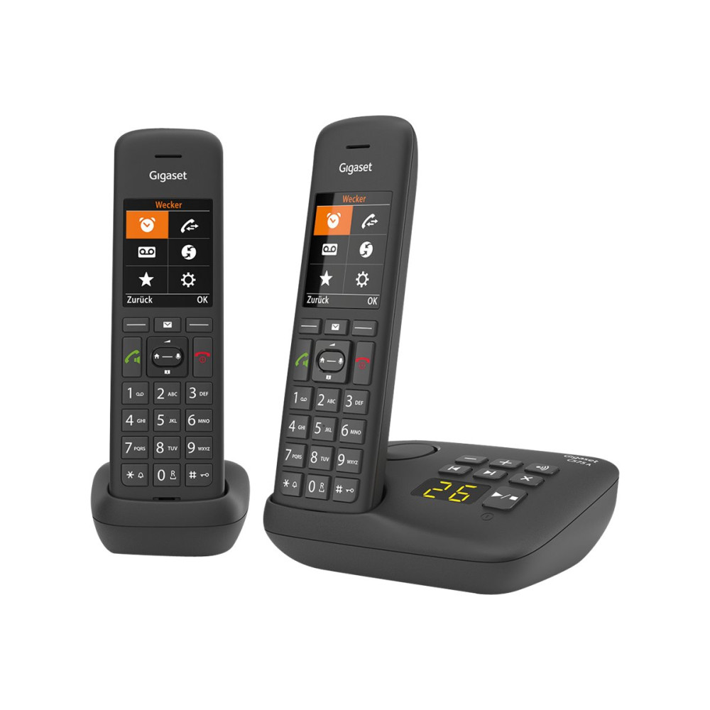 Produktbild för Gigaset C575A Duo - trådlös telefon - svarssysten med nummerpresentation + 1 extra handuppsättning