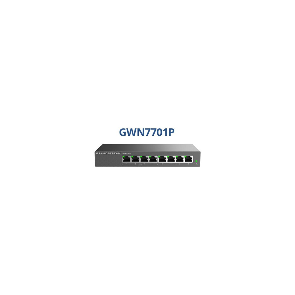Produktbild för Grandstream GWN7700 Series GWN7701P - switch - 8 portar - ohanterad