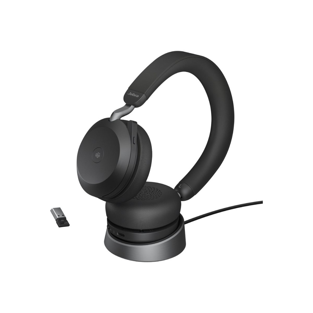 Produktbild för Jabra Evolve2 75 - headset - USB-A - med laddningsställ