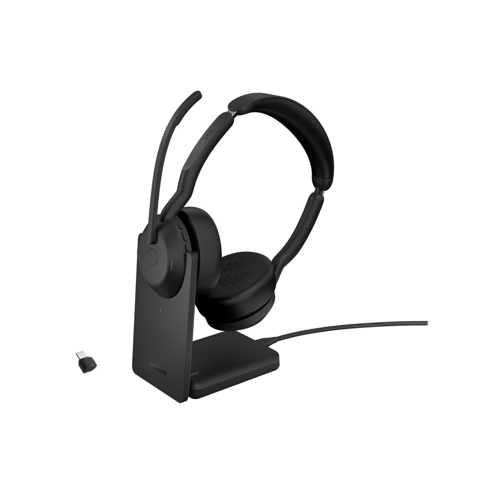 Produktbild för Jabra Evolve2 55 UC Stereo - headset - USB-C - med laddningsställ