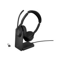 Produktbild för Jabra Evolve2 55 MS Stereo - headset - USB-A - med laddningsställ