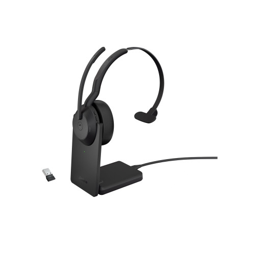 Jabra Jabra Evolve2 55 MS Mono - headset - USB-A via Bluetooth-adapter - med laddningsställ