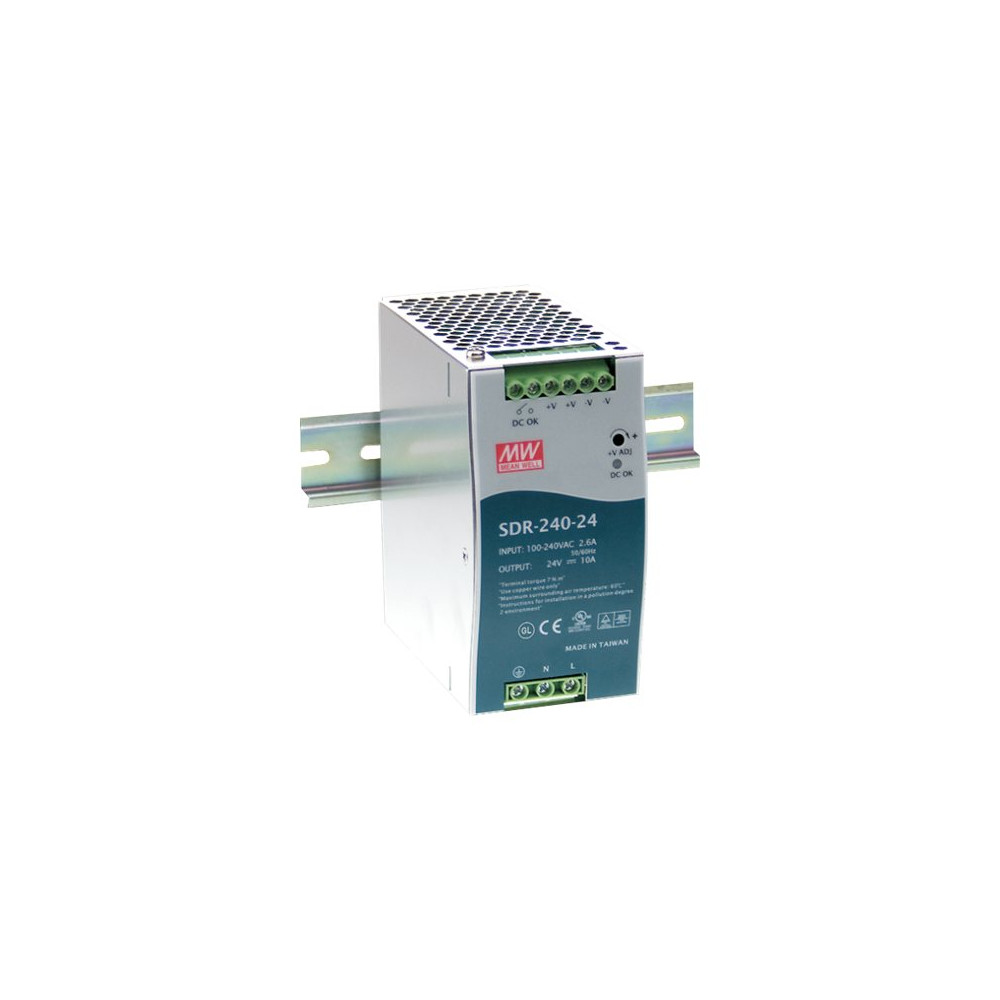 Produktbild för Mean Well SDR-240 series SDR-240-24 - nätaggregat - 240 Watt