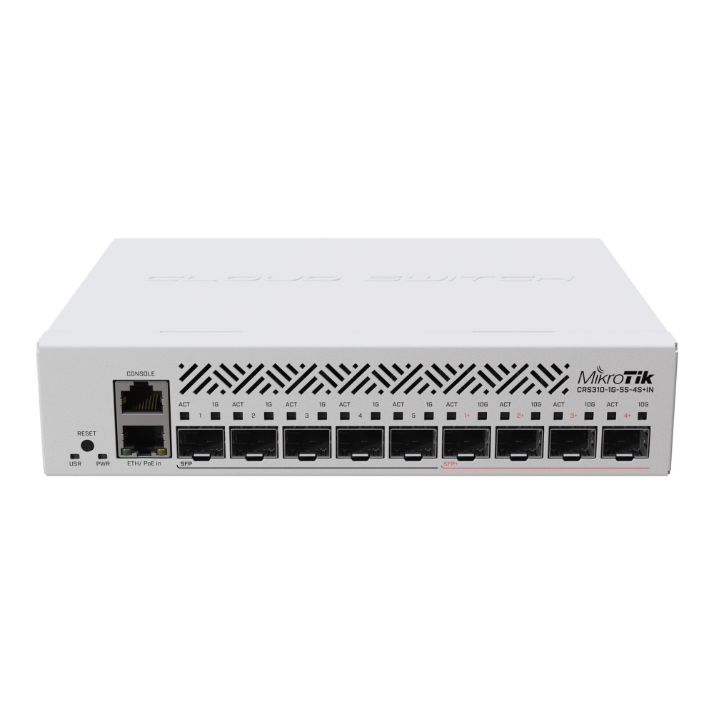 Produktbild för MikroTik CRS310-1G-5S-4S+IN - switch - 10 portar - rackmonterbar