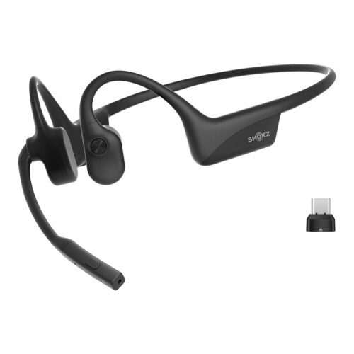 SHOKZ SHOKZ OpenComm2 UC - 2025 Upgrade - headset - USB-C via Bluetooth-adapter