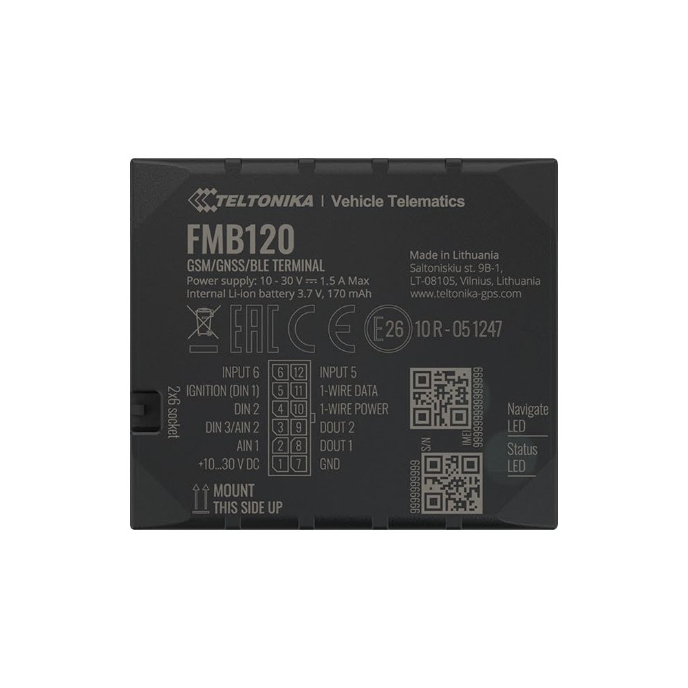 Produktbild för Teltonika FMB120 - GPS/GLONASS/GALILEO/BeiDou/QZSS-spårningsenhet