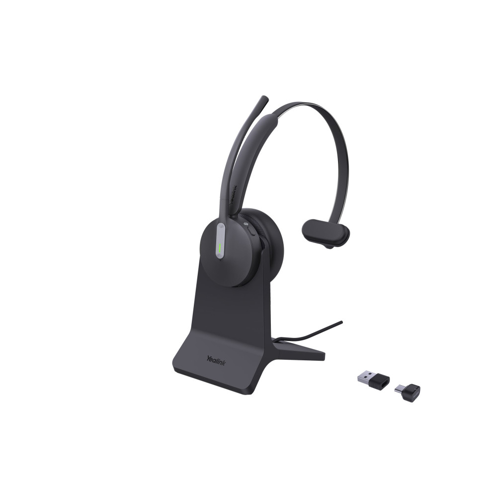 Produktbild för Yealink BH70 Mono - headset - USB-A via Bluetooth-adapter, USB-C via Bluetooth-adapter