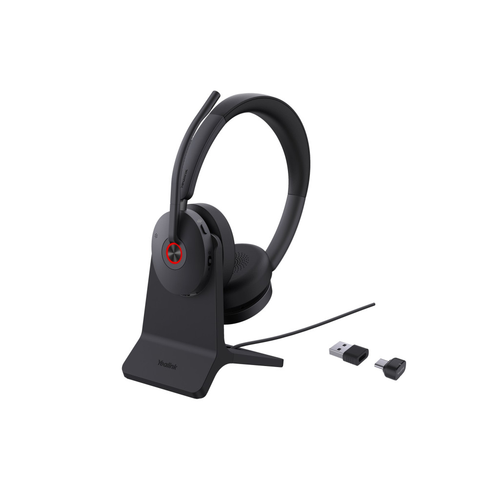Produktbild för Yealink BH74 Teams - headset - USB-C via Bluetooth-adapter - med laddningsställ