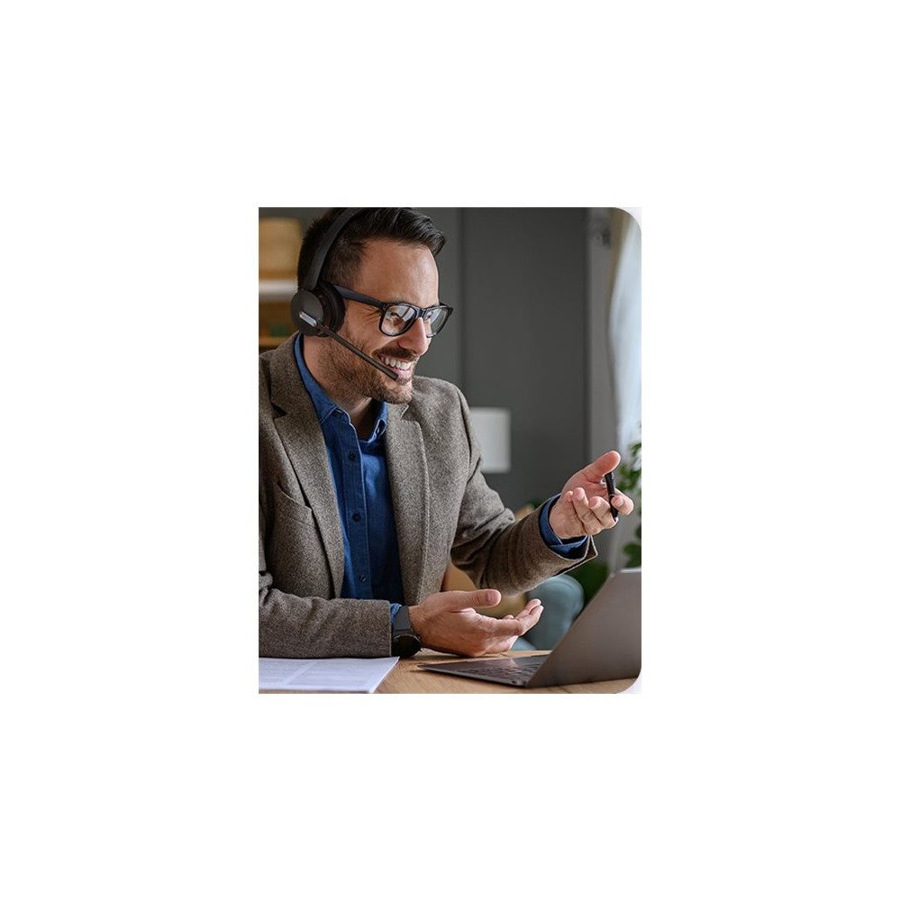 Produktbild för Yealink WH64 Dual - headset - med BHC70 laddningsställ