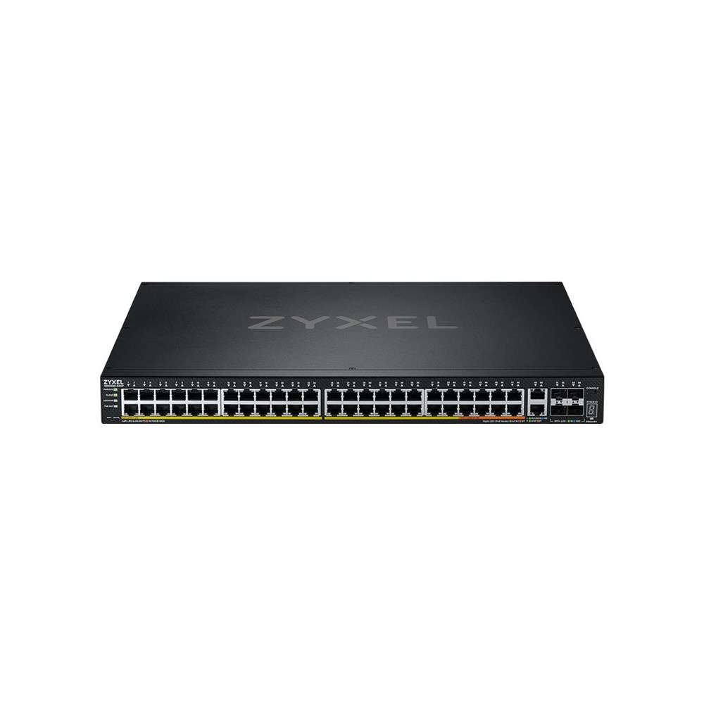 Produktbild för Zyxel XGS2220 Series XGS2220-54HP - switch - 48-portars GbE L3-åtkomst, NebulaFLEX Cloud med 6 10 G uplink - 54 portar - Administrerad - rackmonterbar