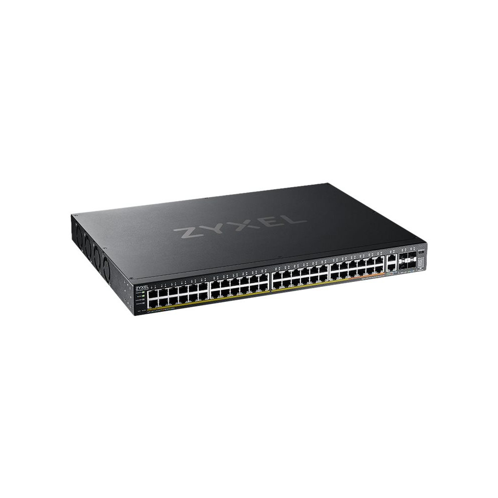 Produktbild för Zyxel XGS2220 Series XGS2220-54HP - switch - 48-portars GbE L3-åtkomst, NebulaFLEX Cloud med 6 10 G uplink - 54 portar - Administrerad - rackmonterbar