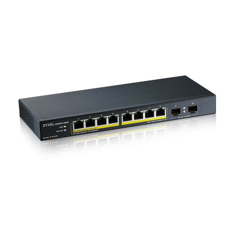 Produktbild för Zyxel GS1100-10HP - switch - 10 portar - ohanterad