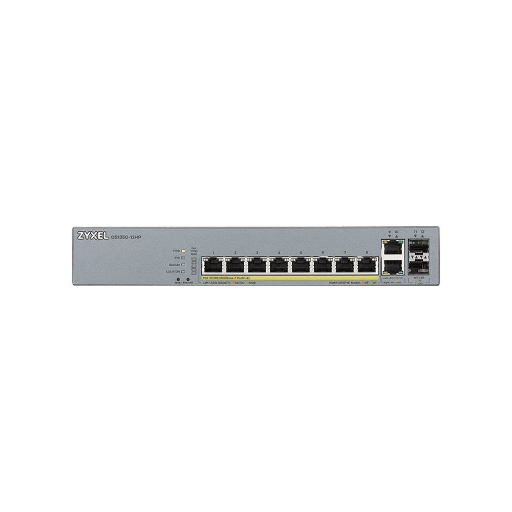 Produktbild för Zyxel GS1350-12HP - switch - 8 portar - smart - rackmonterbar