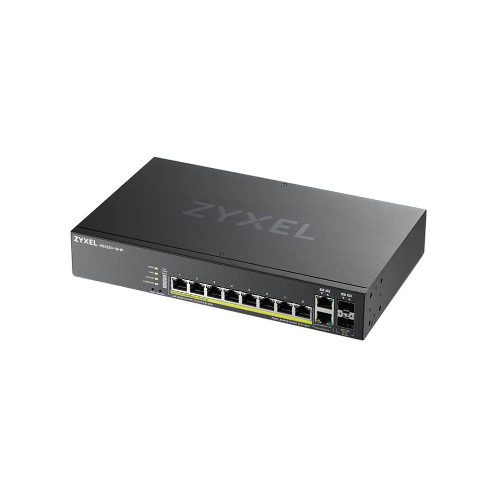 Produktbild för Zyxel GS2220-10HP - switch - 8 portar - Administrerad - rackmonterbar
