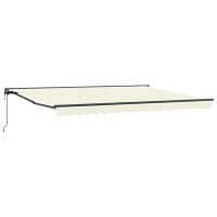Produktbild för Markisram Kräm 450 × 300 cm Polyester med PU-beläggning