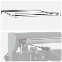 Produktbild för Markisram Kräm 450 × 300 cm Polyester med PU-beläggning
