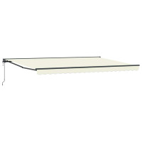 Produktbild för Markisram Kräm 500 × 300 cm Polyester med PU-beläggning