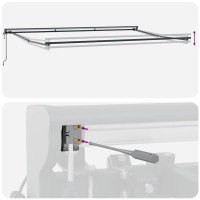 Produktbild för Markisram Kräm 500 × 300 cm Polyester med PU-beläggning