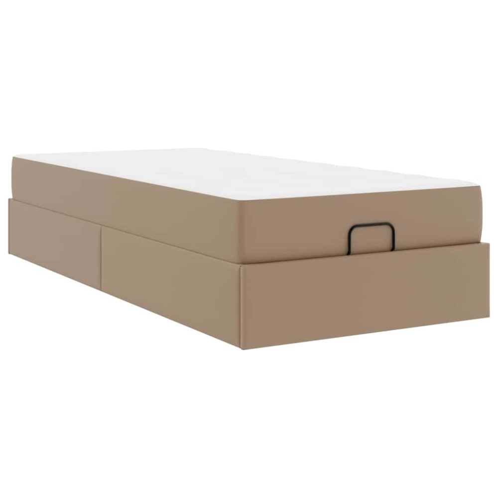 Produktbild för Sängram med madrass Övrigt 2 pcs Tan PVC