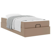 Produktbild för Sängram med madrass Övrigt 2 pcs Tan PVC