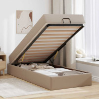 Produktbild för Sängram med madrass Övrigt 2 pcs Tan PVC