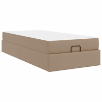 Produktbild för Sängram med madrass Övrigt 2 pcs Tan PVC