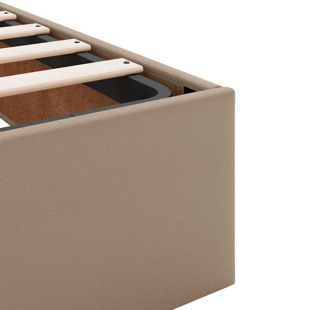 Produktbild för Sängram med madrass Övrigt 2 pcs Tan PVC