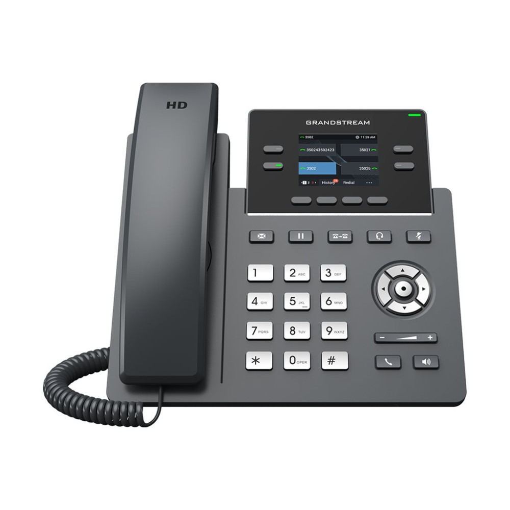 Produktbild för Grandstream GRP2612G - VoIP-telefon med nummerpresentation/samtal väntar - 3-riktad samtalsförmåg