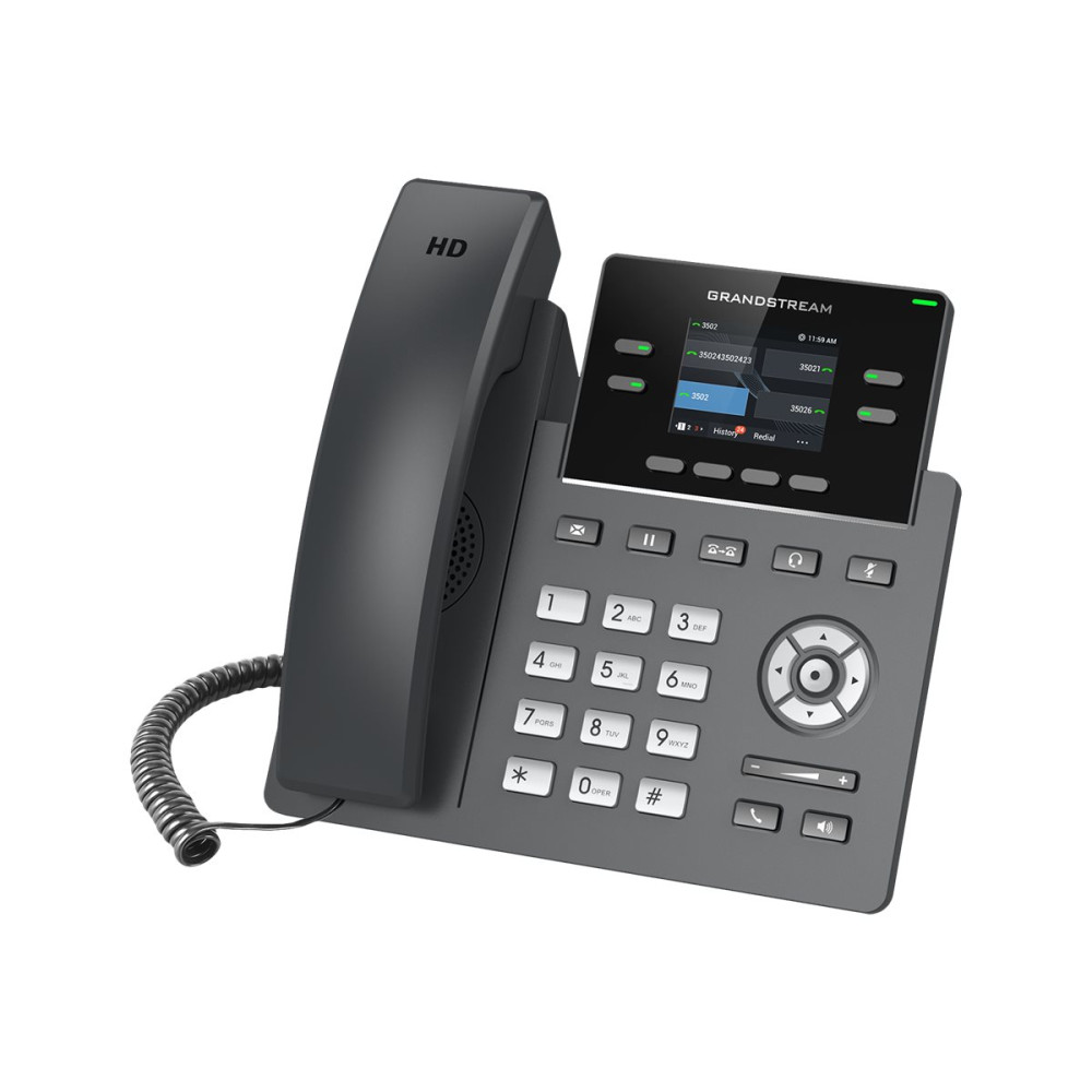 Produktbild för Grandstream GRP2612P - VoIP-telefon med nummerpresentation/samtal väntar - 3-riktad samtalsförmåg